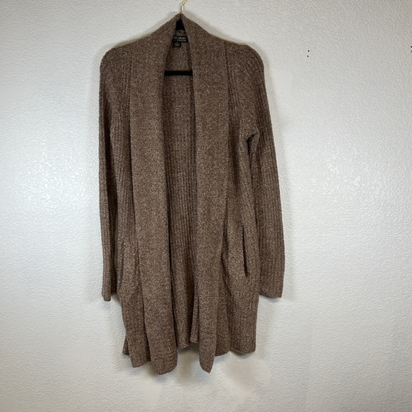 Barefoot Dreams CozyChic Lite Montecito Cardigan Soft Long Length Pockets Size S - Picture 3 of 7